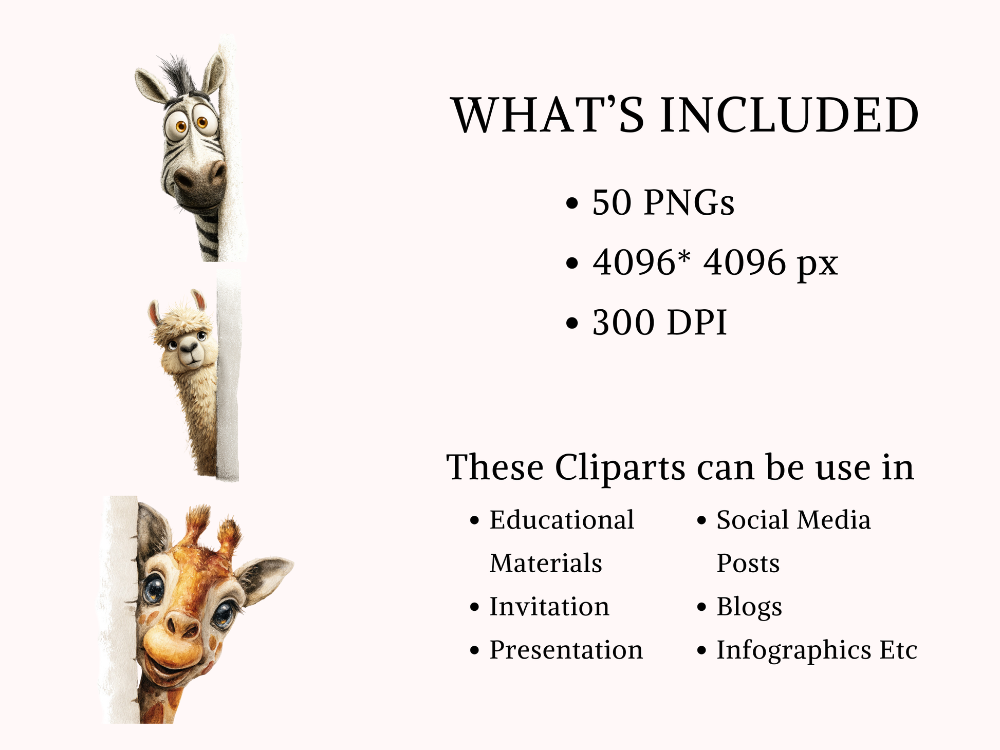 DIY Download Funny Animal Clipart Bundle