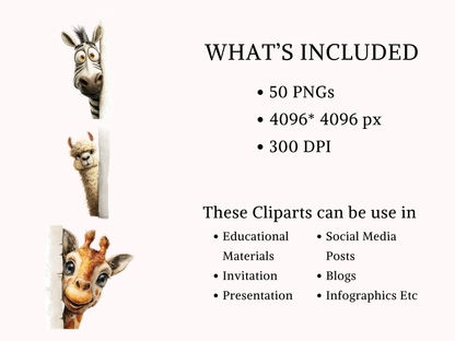 DIY Download Funny Animal Clipart Bundle
