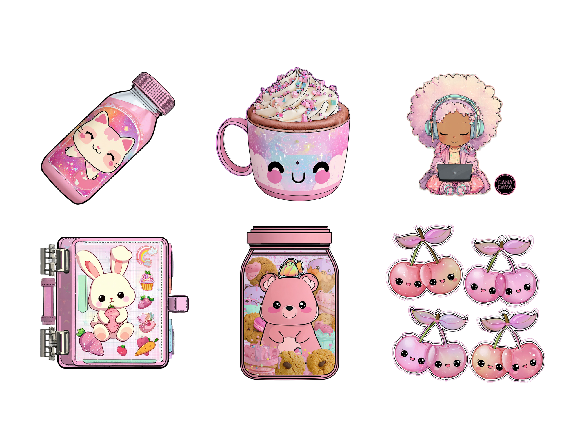 DIY Download Kawai Cute Clip art Bundle