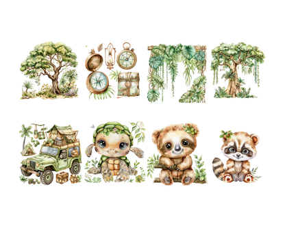 DIY Download Safari Animals Clipart PNG Bundle