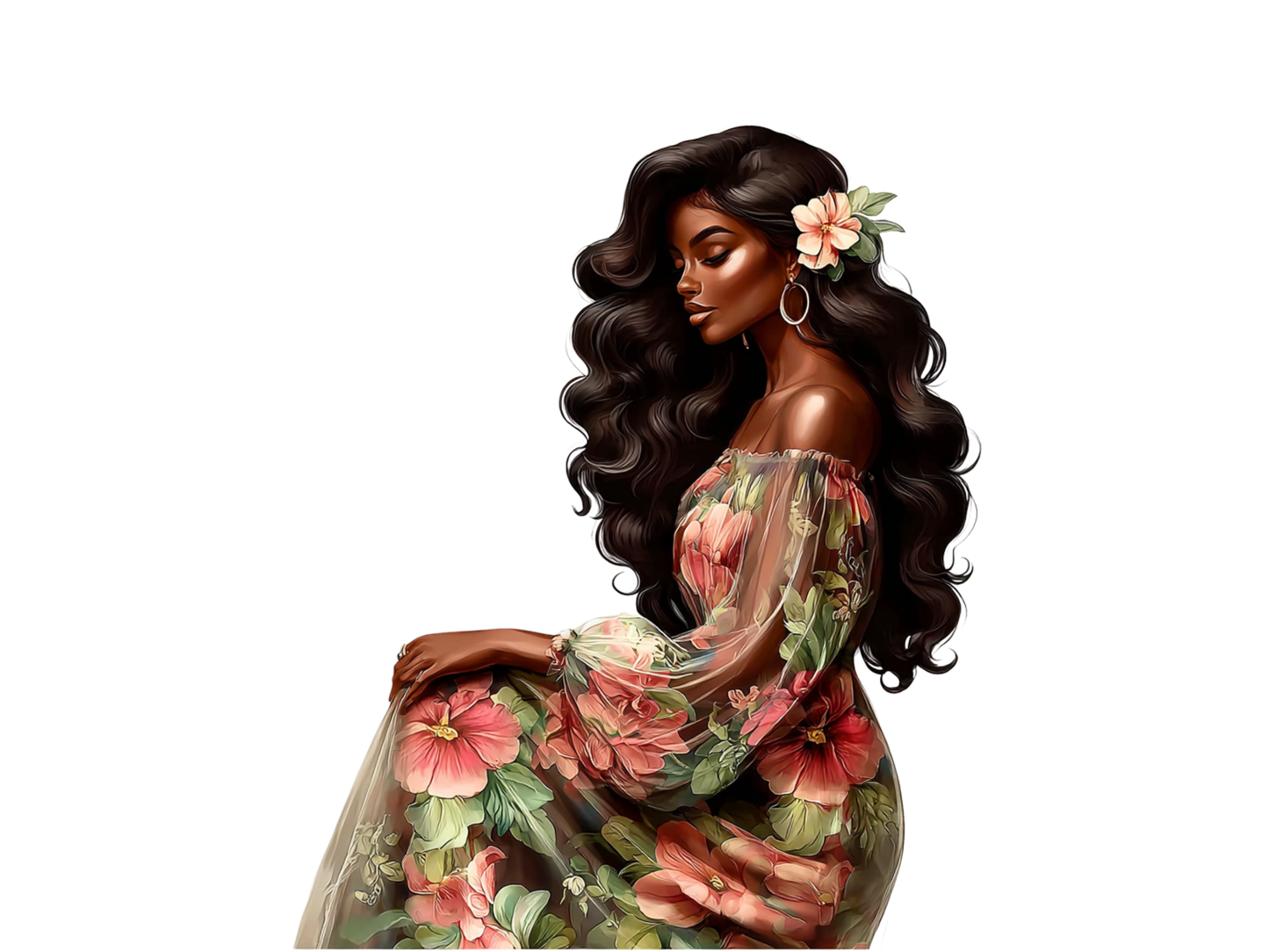 DIY Download Black Girl Clip Art PNG Bundle