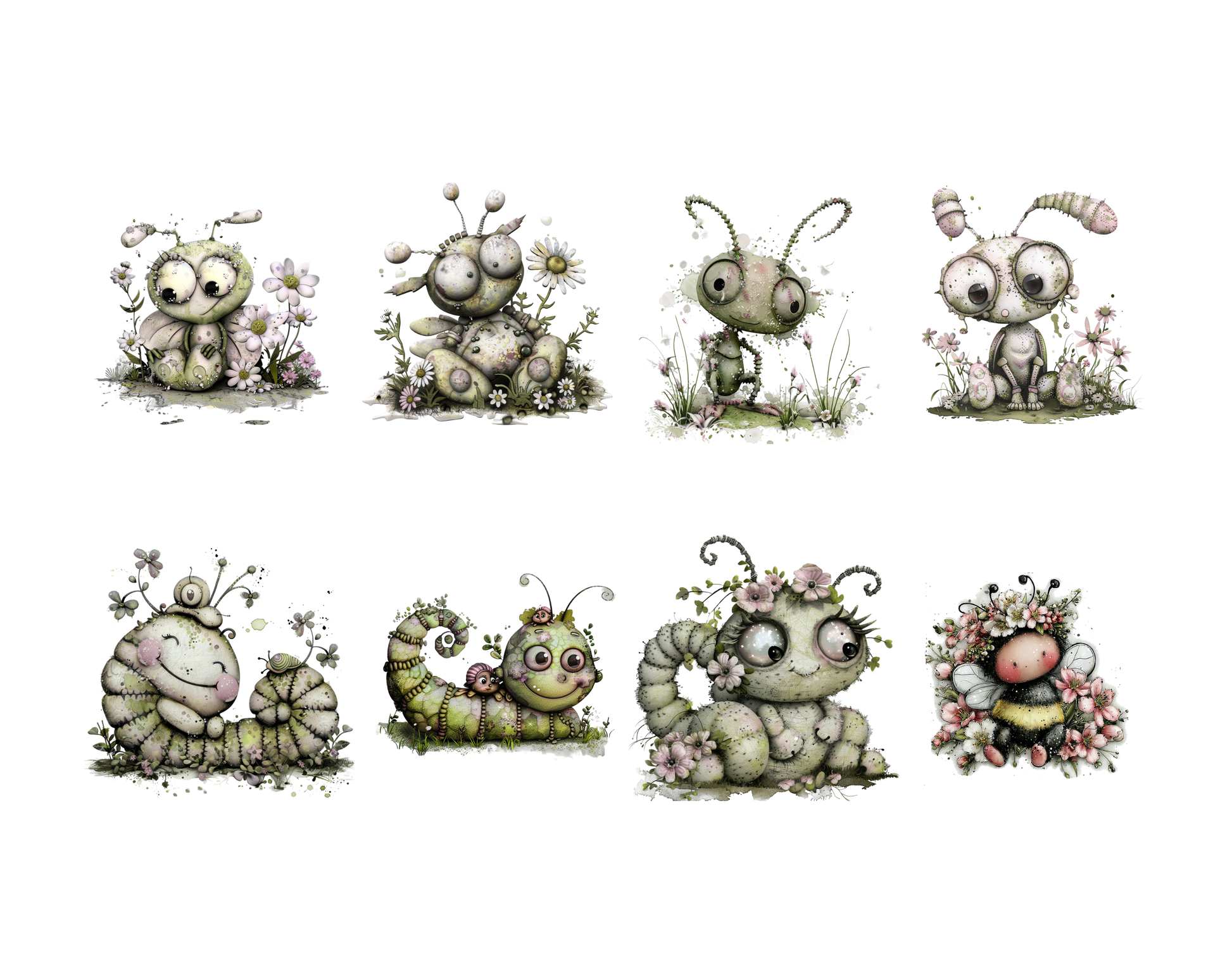DIY Download Bug Clipart PNG Bundle