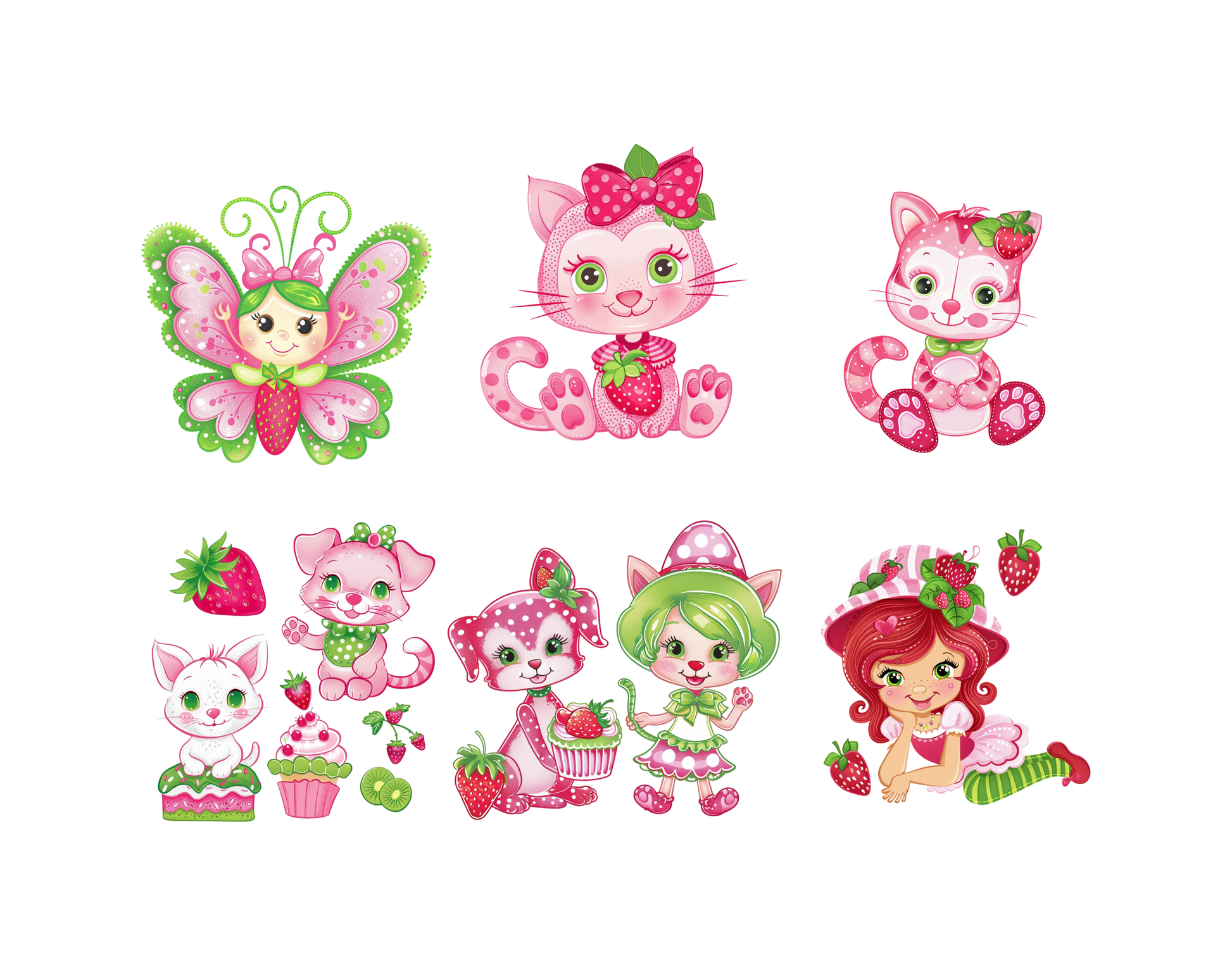 DIY Download Strawberry Clip art Bundle