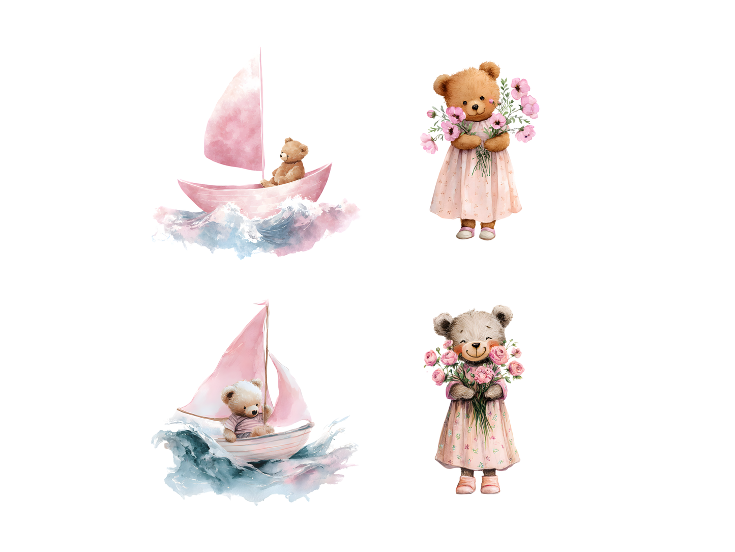 DIY Download Teddy Bear Clip Art Bundle
