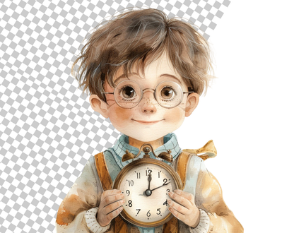 Wizard School PNG Bundle, Cute Wizard Clipart, Fantasy Magic Character, Witch Clipart, Nursery Decor, Kids Illustration, Instant Download