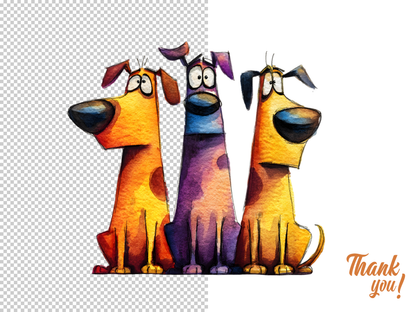 DIY Download Funny Dog Clipart Bundle