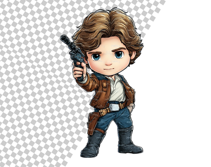 Lot de 31 images clipart Star Wars, personnages Star Wars aquarelle PNG, clipart Star Wars mignon, Star Wars classique, PNG haute qualité, cadeau pour une fête prénatale