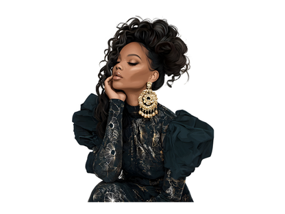 DIY Download Trendy Girl Clipart Black and White PNG Bundle