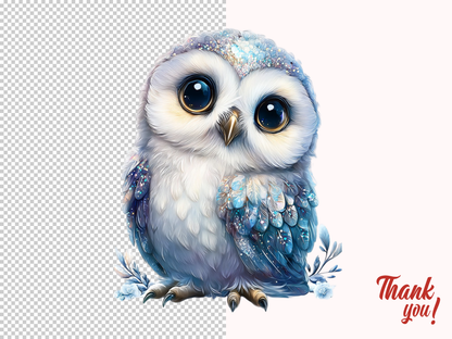 DIY Download Owl Clipart PNG Bundle