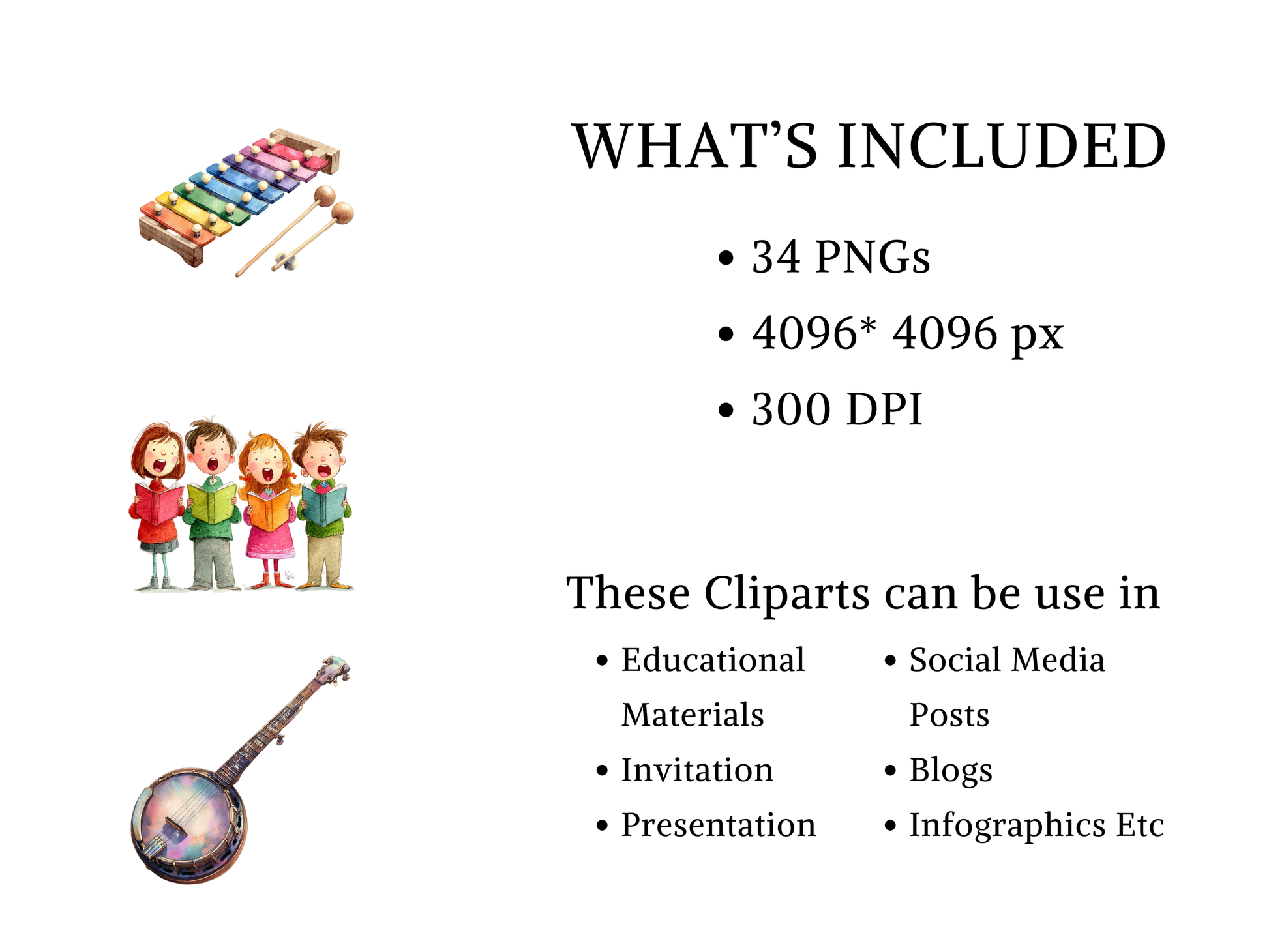 DIY Download School Musical Clip Art Bundle