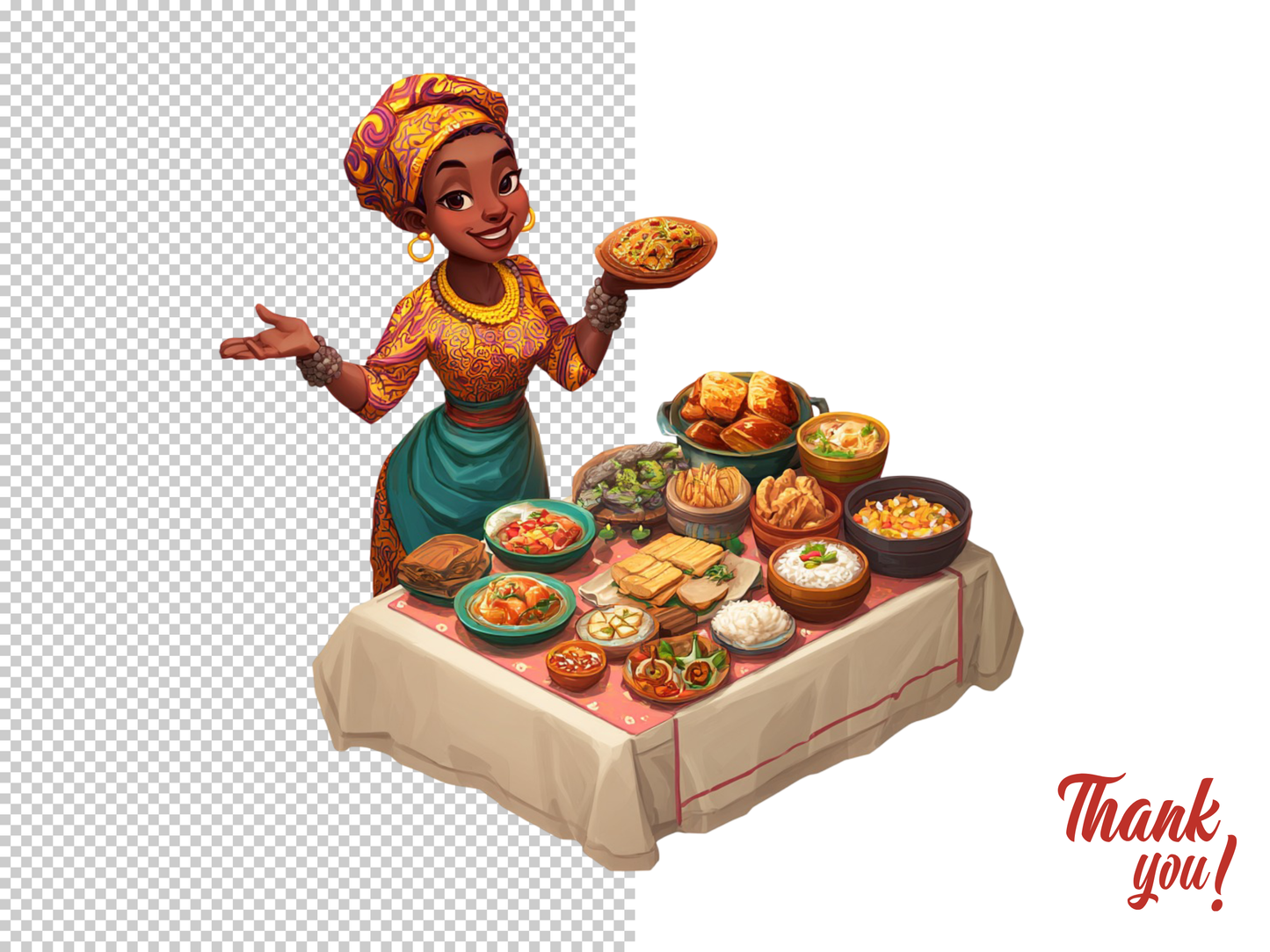 DIY Download Africa Character Clip Art Bundle