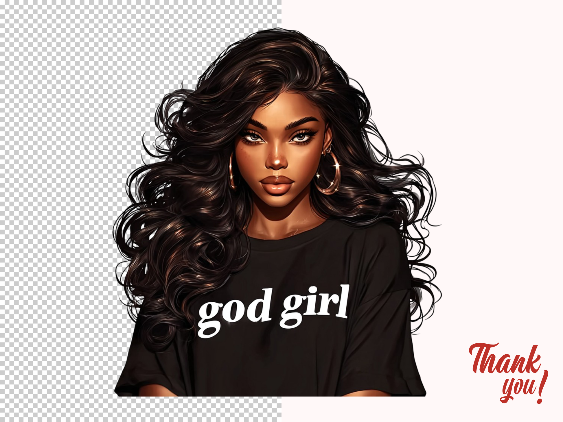DIY Download Black Girl Clip Art PNG Bundle