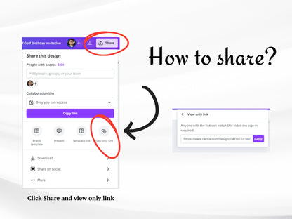 Yellow Glitter Birthday Video Invitation, Editable Canva Template (Digital Download)