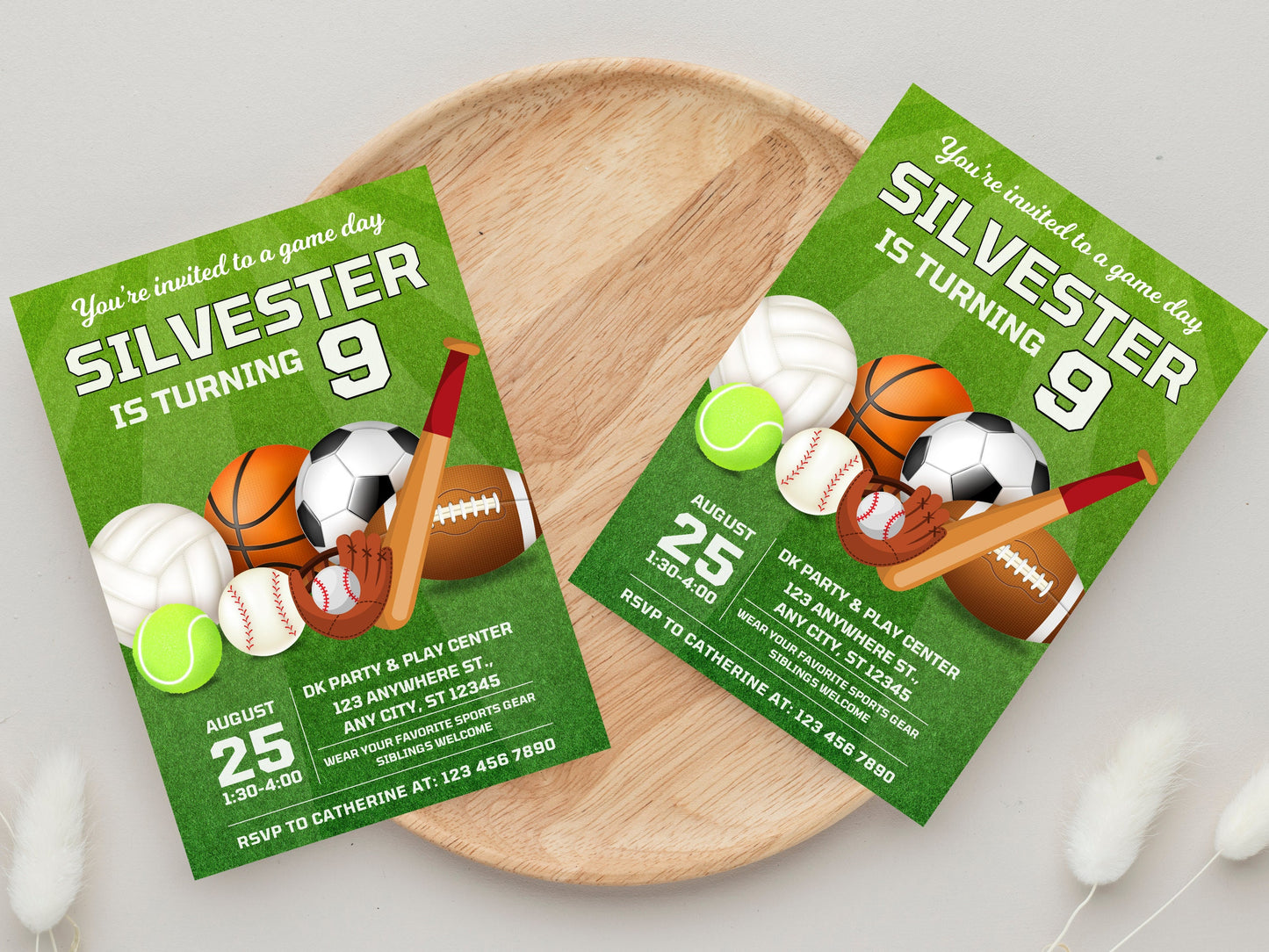 All Star Sports Birthday Invitation, Editable Kids Party (Digital Download)