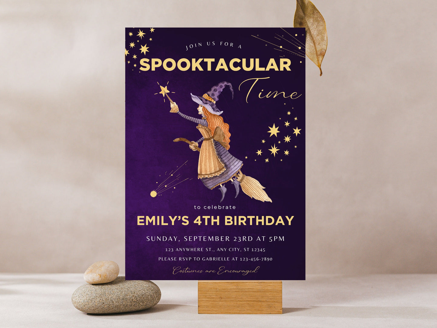 Spooky One Birthday Invitation Template, Ghost Theme (Instant Download)