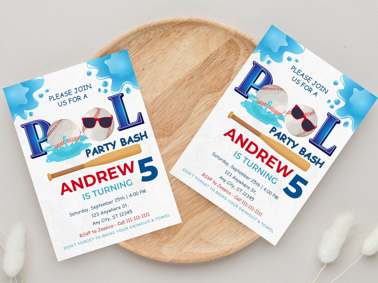 Editable Baseball Birthday Invitation, Sport Party Invite (Digital Download)