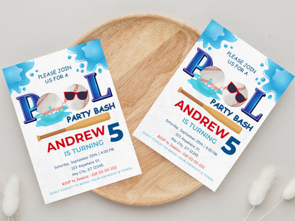Editable Baseball Birthday Invitation, Sport Party Invite (Digital Download)