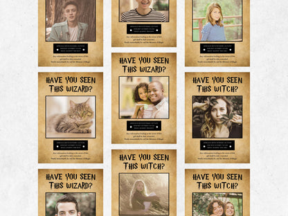 Wizard Wanted Poster, Personalized Birthday Party Decoration (Instant Download)