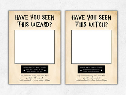 Affiche d'anniversaire personnalisée « Magicien recherché », décoration de fête magique (téléchargement instantané)
