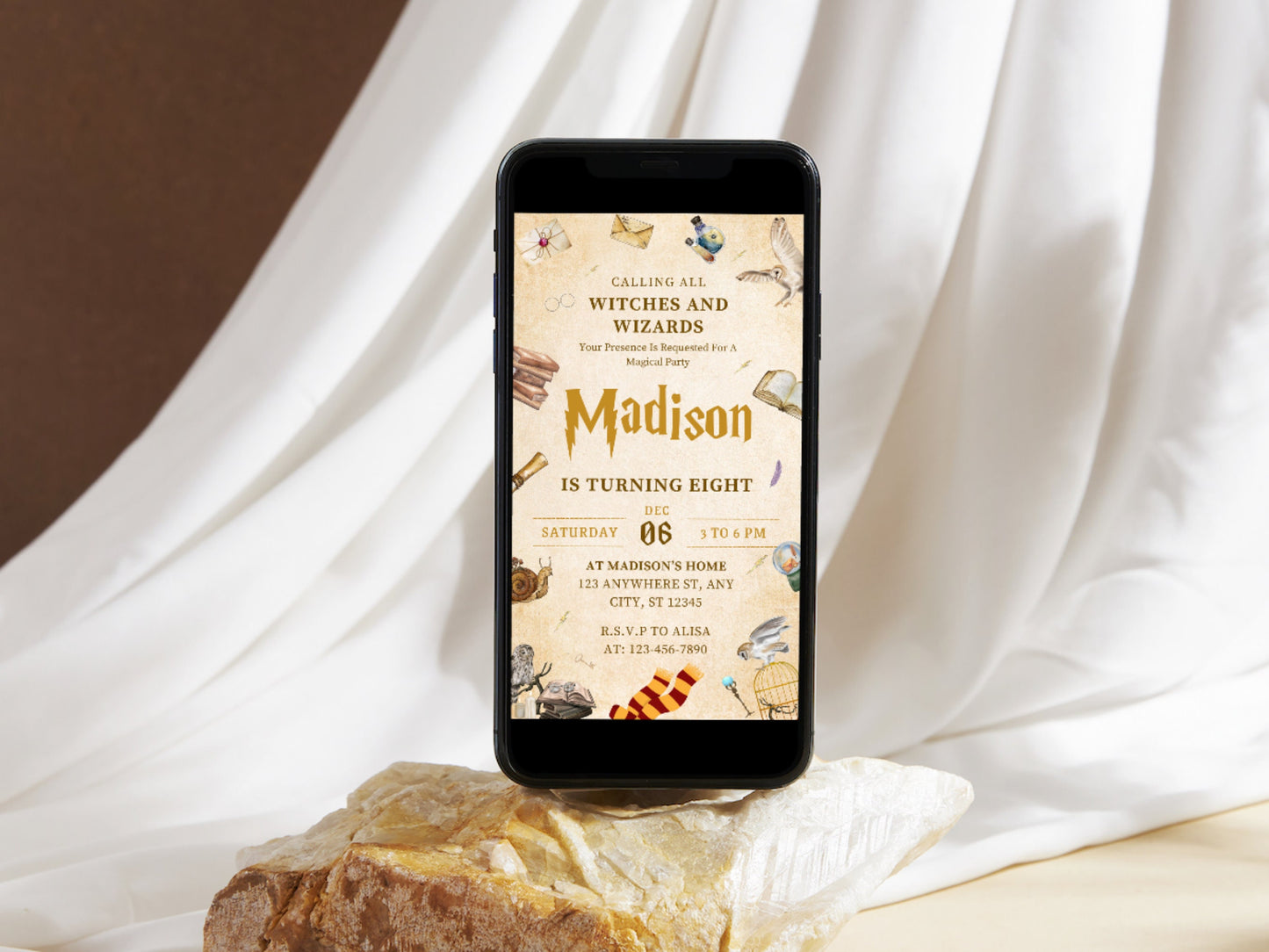 Bearbeitbares Zauberer-Geburtstagsparty-Paket, Einladung zur Zauberschule (Digitaler Download)