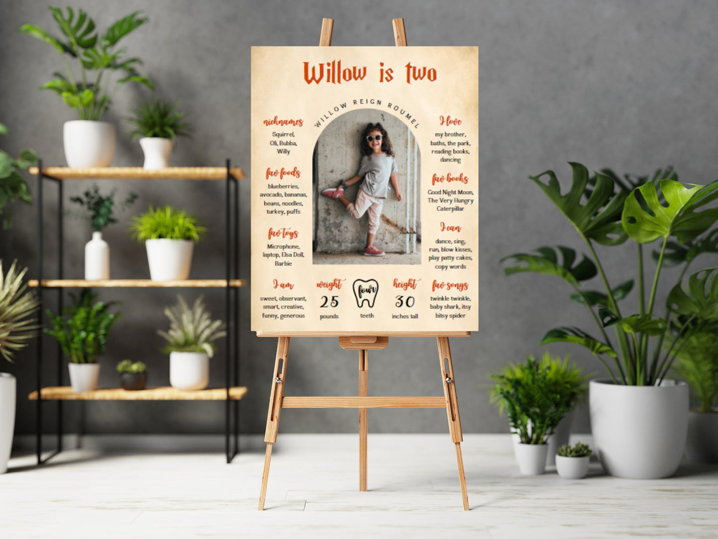 Meilenstein-Schild zum ersten Geburtstag eines Zauberers, Fotoposter (Digitaler Download)