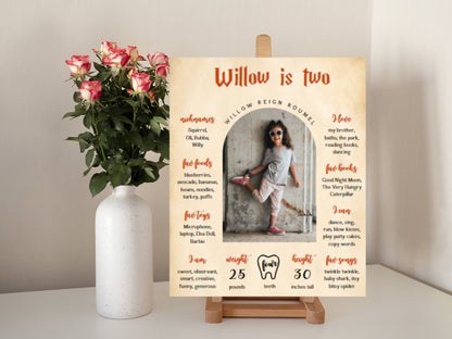 Meilenstein-Schild zum ersten Geburtstag eines Zauberers, Fotoposter (Digitaler Download)