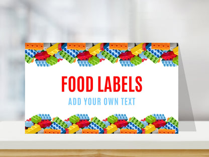 Building Block Birthday Invitation Bundle, Kids Party Decor (Digital Download)