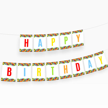 Building Blocks Birthday Party Bundle, Editable Template (Digital Download)