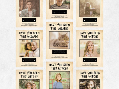 Affiche d'anniversaire personnalisée « Magicien recherché », décoration de fête magique (téléchargement instantané)