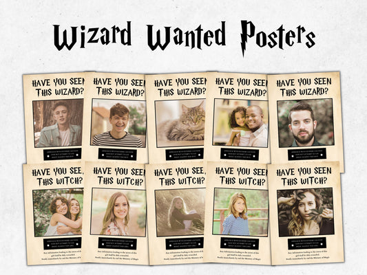 Personalized Wizard Wanted Birthday Poster, Magical Party Decoration (Instant Download)