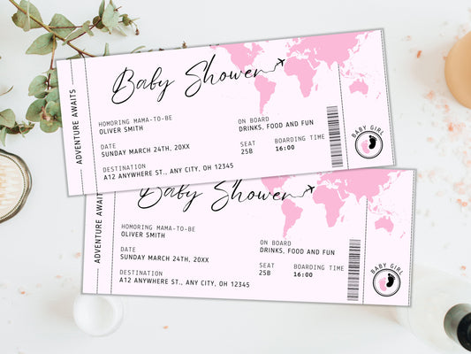 Editable Boarding Pass Template, Surprise Trip Gift (Canva, Digital Download)