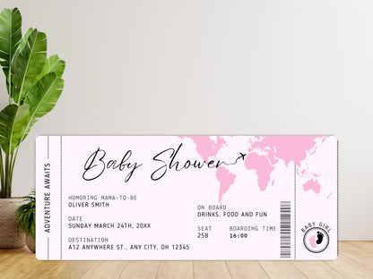 Vorlage für eine bearbeitbare Bordkarte, Überraschungsgeschenk für eine Reise (Canva, digitaler Download)