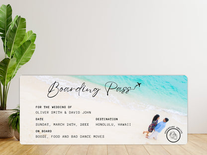 Editable Boarding Pass Template, Surprise Trip Ticket (Canva)