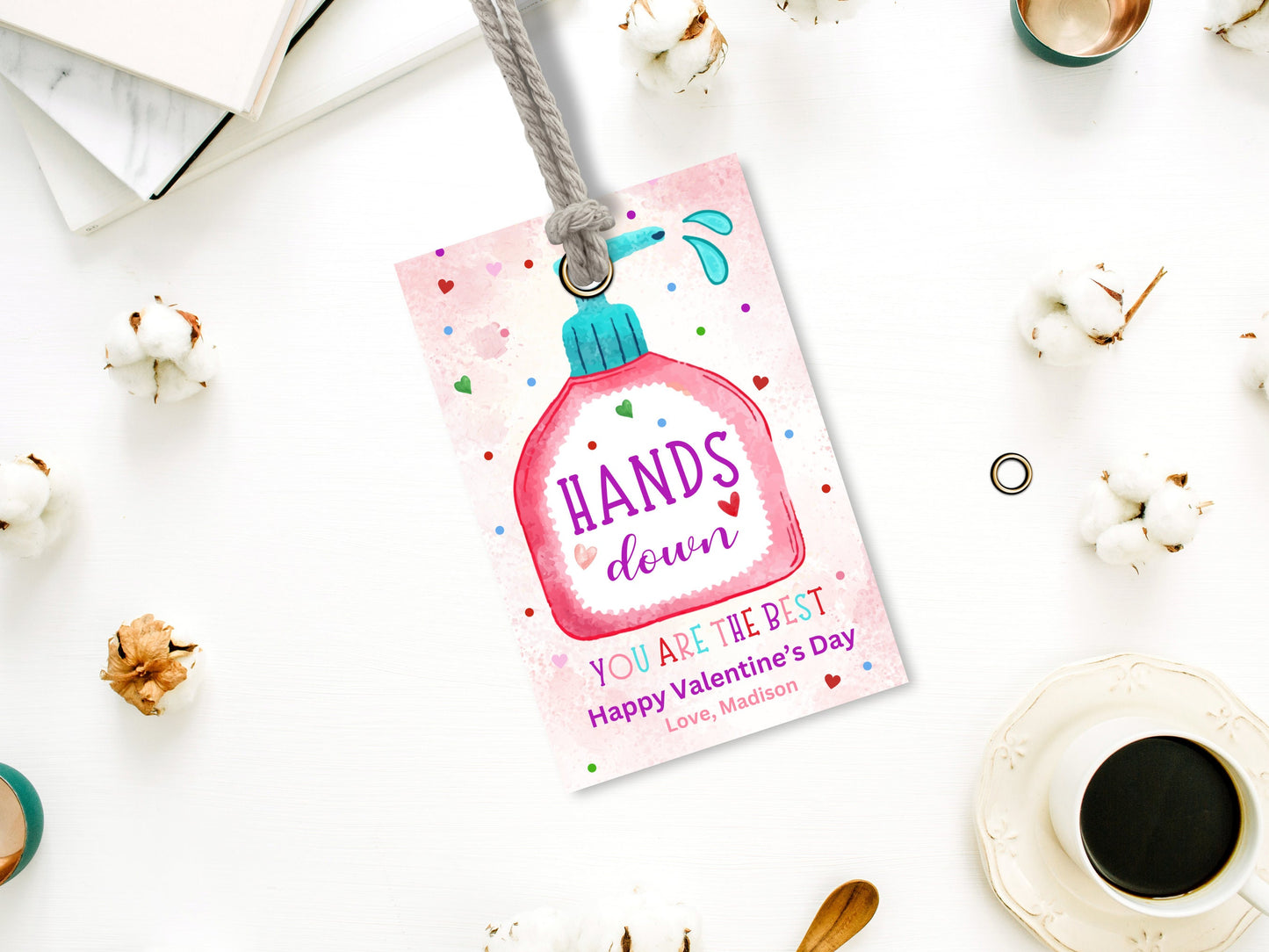 Editable Valentine's Day Gift Tag Template (Digital Download)