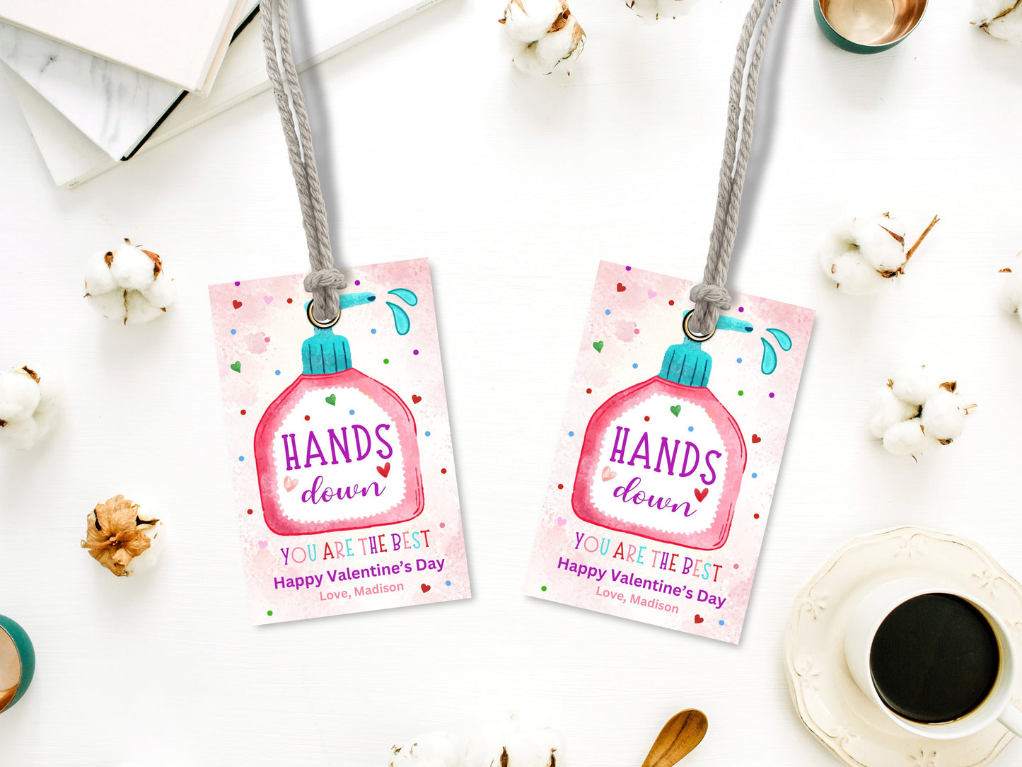 Editable Valentine's Day Gift Tag Template (Digital Download)