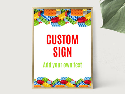 Building Block Birthday Invitation Bundle, Kids Party Decor (Digital Download)