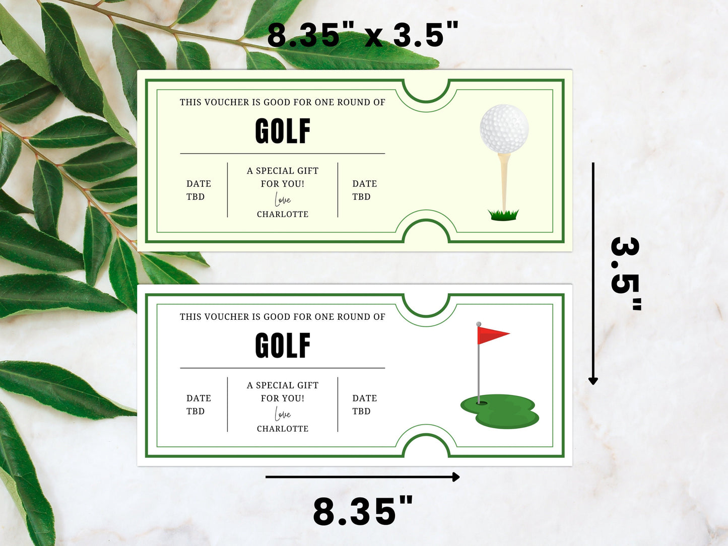 Editable Golf Voucher Template, Printable Surprise Gift (Canva)