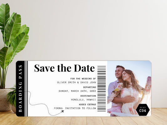 Editable Boarding Pass Template, Surprise Trip Ticket (Canva, Digital Download)