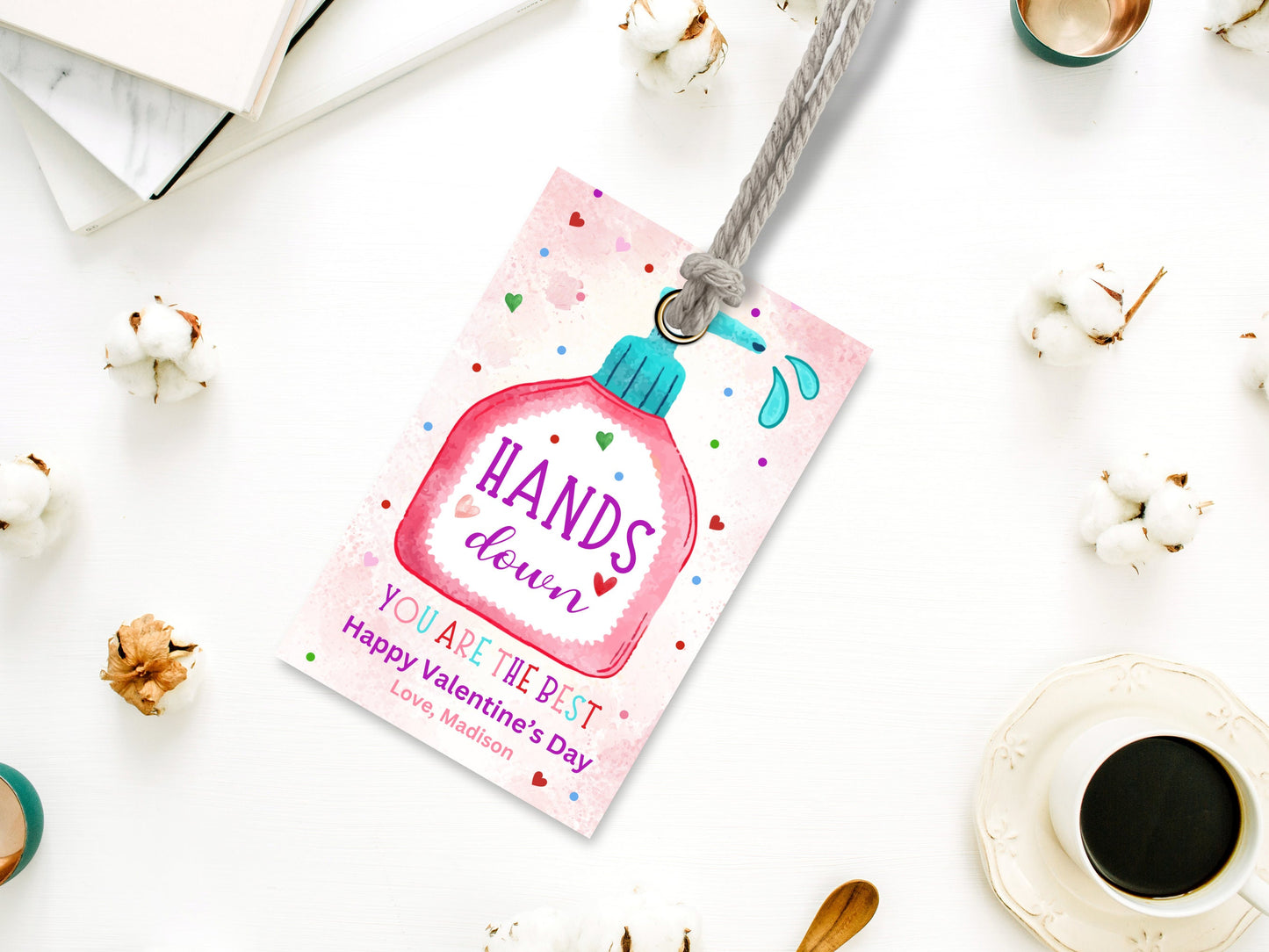 Editable Valentine's Day Gift Tag Template (Digital Download)