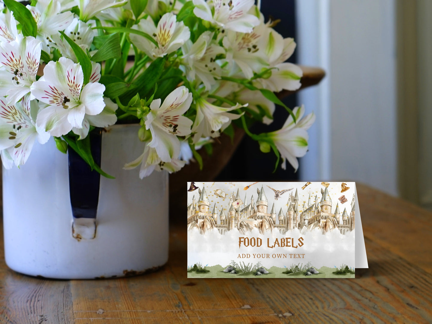 Wizard Birthday Party Food Labels, Magic School Theme (Instant Download)