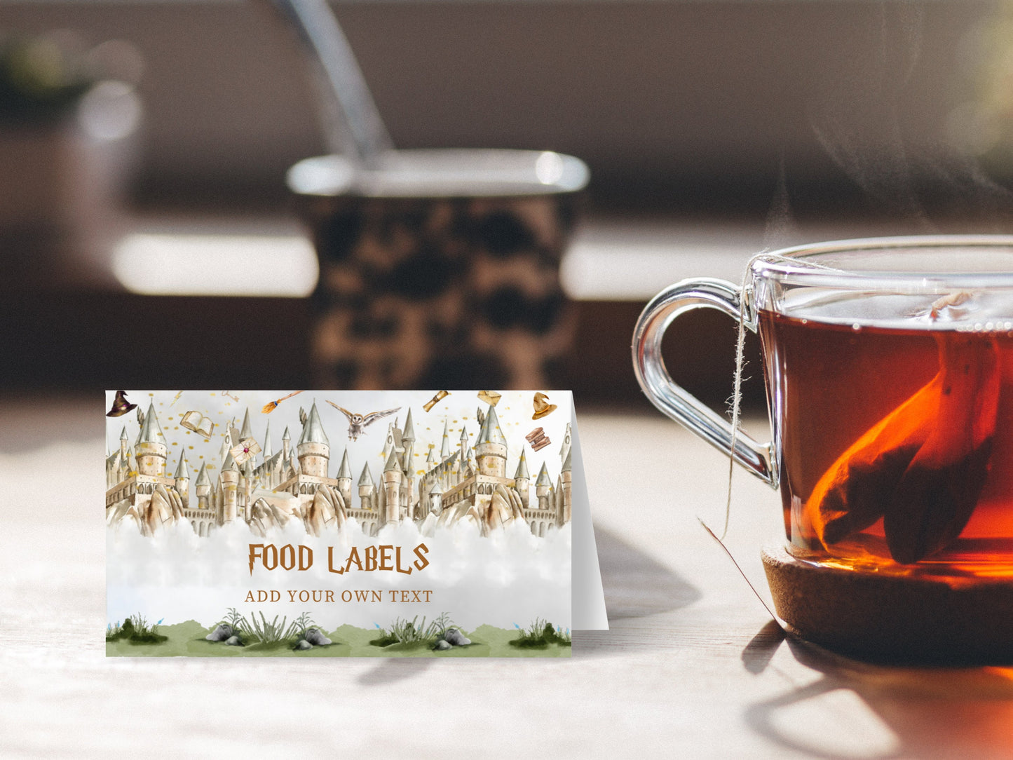 Wizard Birthday Party Food Labels, Magic School Theme (Instant Download)