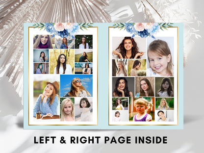 Editable Funeral Program Template, Photo Memorial (Digital Download)
