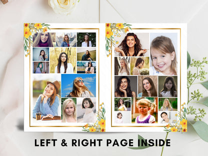 Editable Funeral Program Template, Floral Memorial Service (Digital Download)
