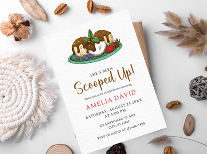 Ice Cream Bridal Shower Invitation, Editable Template (Instant Download)