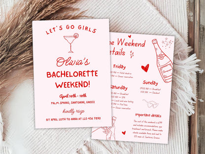 Editable Beach Bachelorette Party Invitation Template (PDF)