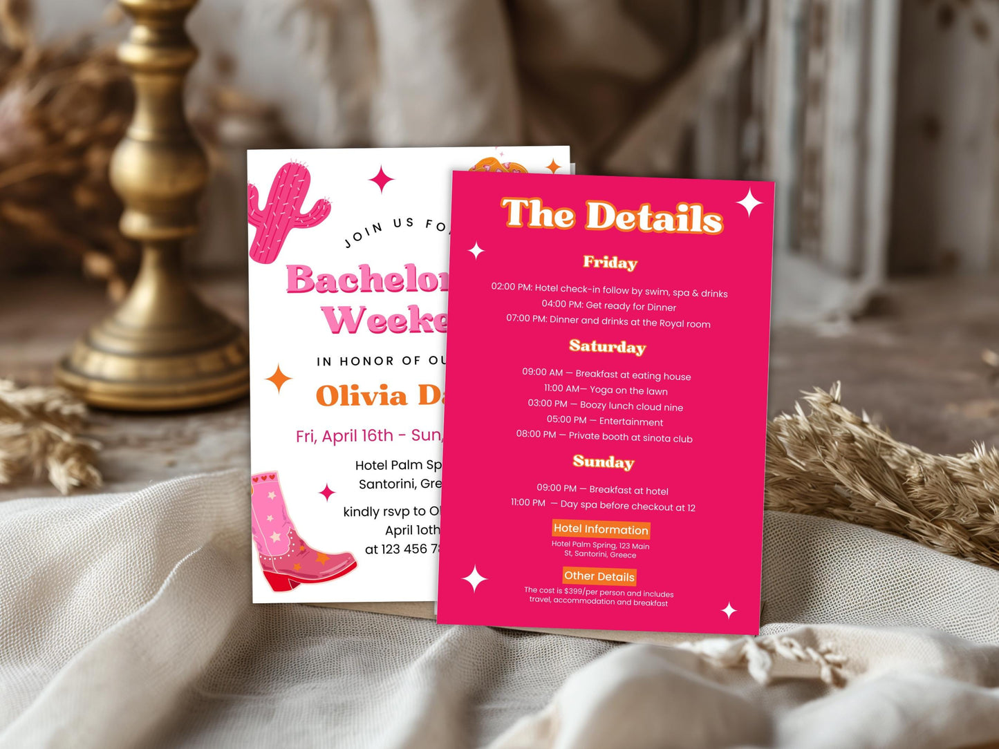 Editable Last Toast On The Coast Bachelorette Invitation (PDF)