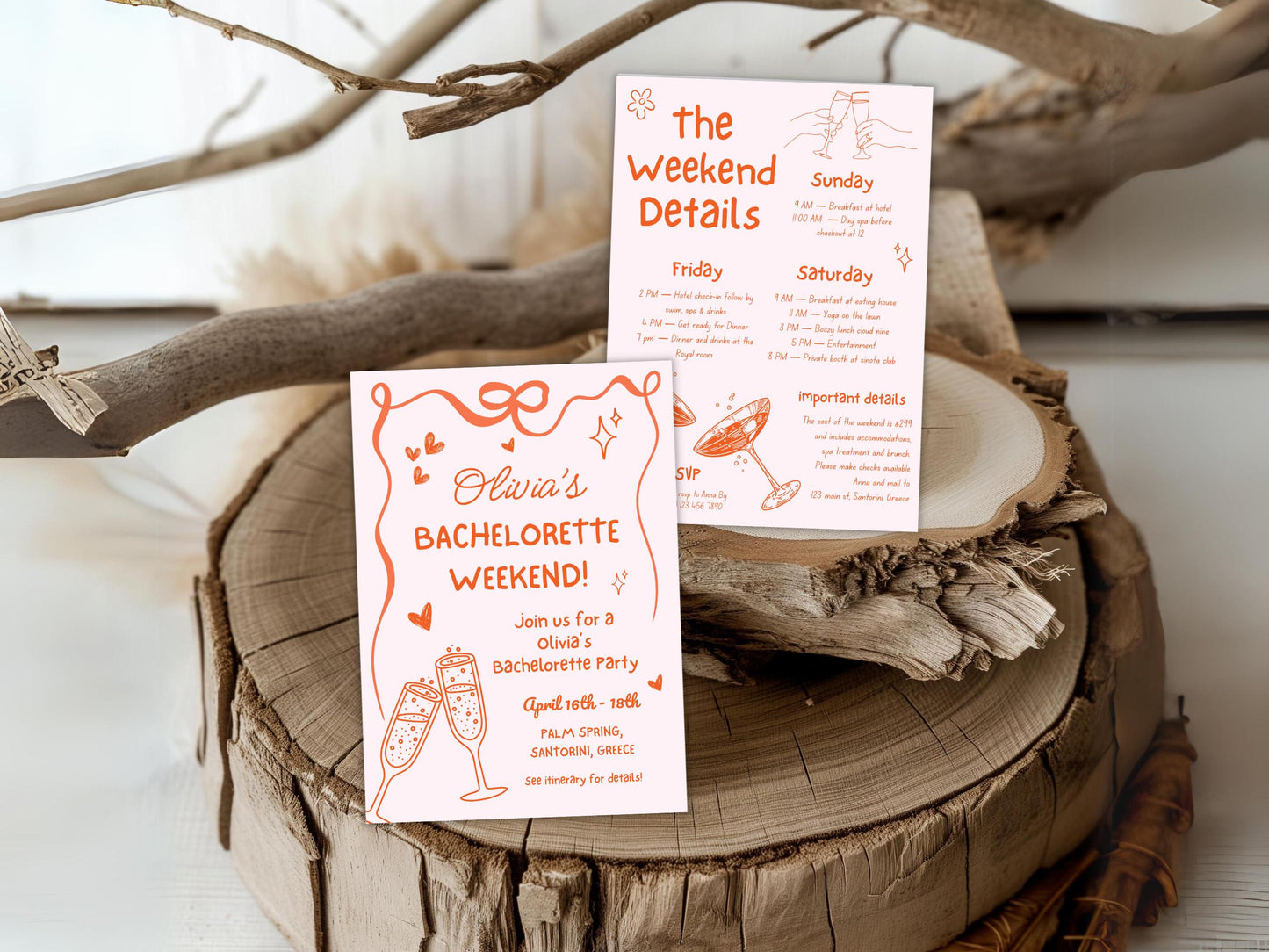 Editable Beach Bachelorette Party Invitation, Last Toast On The Coast (Digital Download)