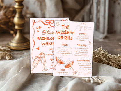 Editable Beach Bachelorette Party Invitation, Last Toast On The Coast (Digital Download)