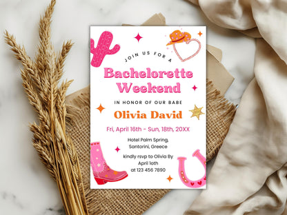 Editable Last Toast On The Coast Bachelorette Invitation (PDF)