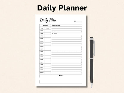 Agenda de télétravail : journalier, hebdomadaire, mensuel (téléchargement numérique)